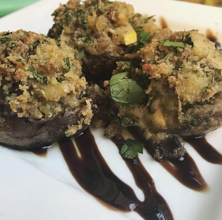 Veggie Stuffed Mushrooms.